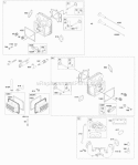 Cylinder Head Gasket Set-Valve Valves Diagram and Parts List for 49M777-0119-G1  Briggs and Stratton Engine